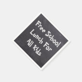 Kostenloses Schulessen für alle Kinder Serviette (Ecke)