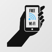 Kostenloses W-LAN Kaffee Donut Shop Handy Fensteraufkleber (Blatt)