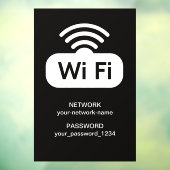 Kostenloses WI-FI-Internetkennwort für Schwarz und Fensteraufkleber (Blatt 3)