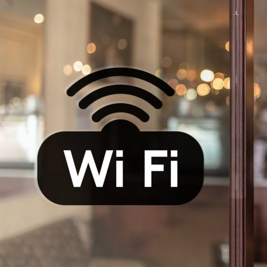 Kostenloses WIFI Coffee Shop Restaurant Bar Busine Fensteraufkleber