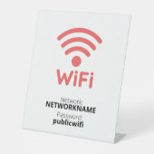 Kostenloses WiFi Pedestal-Zeichen Sockelschild (Vorderseite)