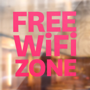 Kostenloses WiFi Zone Coffee Donut Shop Business Fensteraufkleber