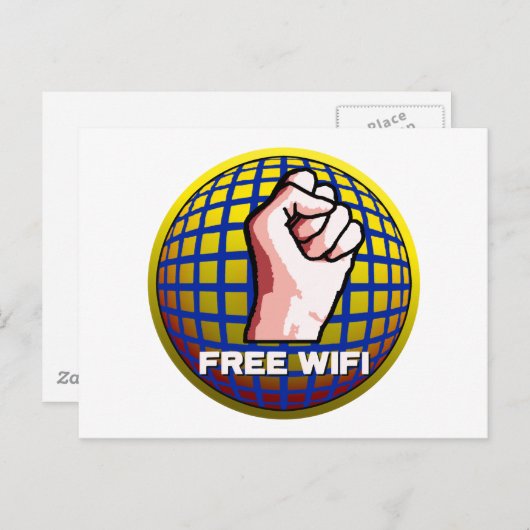 Kostenloses WLAN Postkarte (Vorne/Hinten)