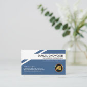 Kostenrechnung für das Blue Geometric Layer Gold G Visitenkarte (Stehend Vorderseite)