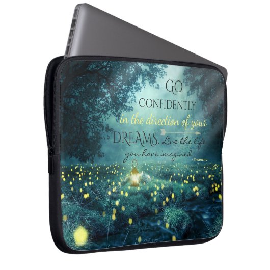 Kostensatz für Inspiriere Träume Laptopschutzhülle (Vorne Rechts)