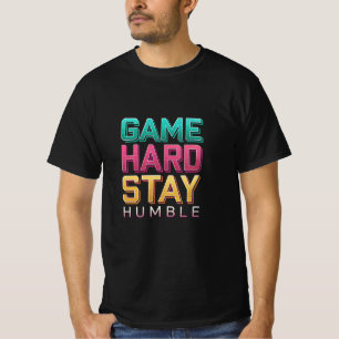Kostensatz für Retro-Gaming - Game Hard Bleibe Hum T-Shirt