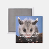 Kostensatz und kostbares Opossum-Magnet Magnet (Vorderseite/Rückseite)