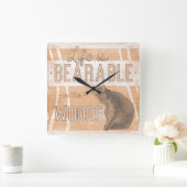 Kostenvoranschlag | Das Leben ist im Wald erträgli Quadratische Wanduhr (Zuhause)