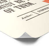 Kostenvoranschlag der klassischen Bibliothek von S Poster (Ecke)