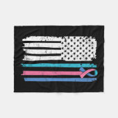 Kostenvoranschlag für das Bewusstsein für Krebs be Fleecedecke (Vorderseite (Horizontal))