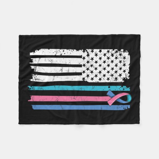 Kostenvoranschlag für das Bewusstsein für Krebs be Fleecedecke (Vorderseite (Horizontal))