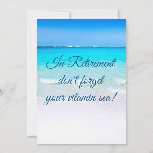 Kostenvoranschlag für den Ruhestand am Meer und Sa Einladung (Vorderseite)