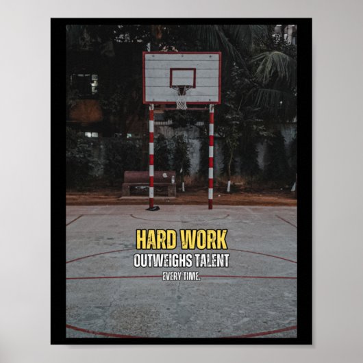 Kostenvoranschlag für die harte Arbeit von Basketb Poster (Vorne)