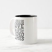 Kostenvoranschlag für die Liebe von Videospielen f Zweifarbige Tasse (Vorderseite Links)