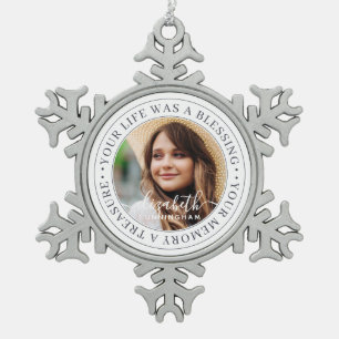 Kostenvoranschlag für Gedenkveranstaltungen Moder Schneeflocken Zinn-Ornament