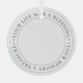 Kostenvoranschlag für Gedenkveranstaltungen Modern Ornament Aus Glas (Vorderseite)