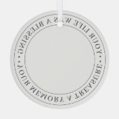 Kostenvoranschlag für Gedenkveranstaltungen Modern Ornament Aus Glas (Rückseite)