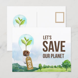 Kostenvoranschlag für grüne Energie Postkarte