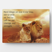 Kostenvoranschlag für harte Zeiten, Mut und Stärke Fotoplatte (Vorderseite)