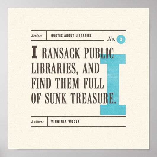 Kostenvoranschlag für klassische Bibliothek von Vi Poster (Vorne)