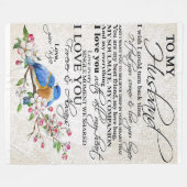 Kostenvoranschlag für Liebe von Ehemann | Niedlich Fleecedecke (Vorderseite (Horizontal))