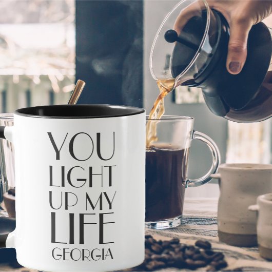 Kostenvoranschlag für moderne Schwarz-Weiß-Lieben Tasse