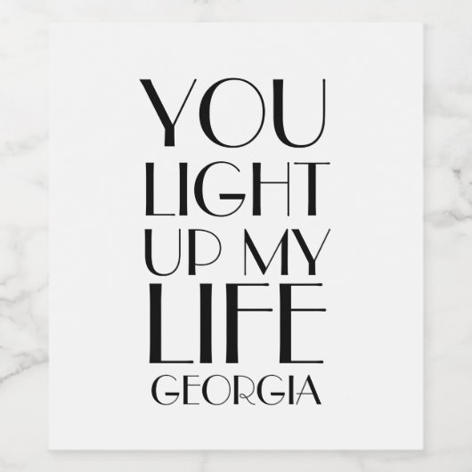 Kostenvoranschlag für moderne Schwarz-Weiß-Lieben Weinetikett (Einzelnes Label)