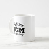 Kostenvoranschlag für moderne Schwarz-Weiß-Mamas Kaffeetasse (Vorderseite Links)