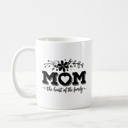 Kostenvoranschlag für moderne Schwarz-Weiß-Mamas Kaffeetasse (Links)