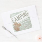 Kostenvoranschlag | Go Camping oder Go Nuts Quadratischer Aufkleber (Umschlag)