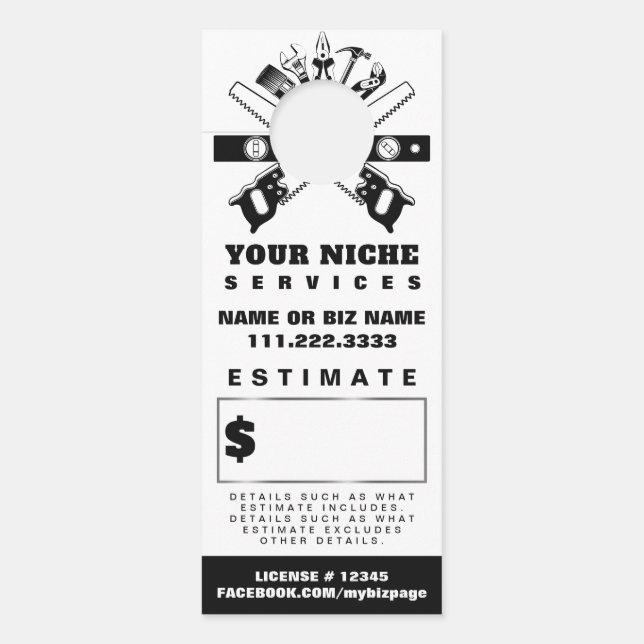 *~* Kostenvoranschlag Händler Carpenter QR Unterne Türanhänger (Vorderseite)