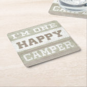 Kostenvoranschlag | Ich bin ein glücklicher Camper Rechteckiger Pappuntersetzer (angewinkelt)