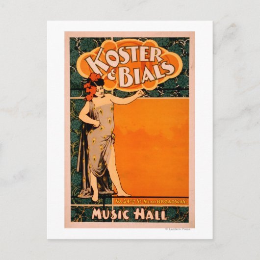 Koster & Bials Musikhalle in der Nähe des Broadway Postkarte (Vorderseite)