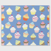 Köstlich dekorierte Geburtstagskuchen Geschenkpapier (Flach)