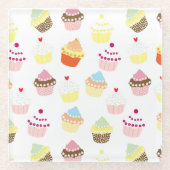 Köstlich dekorierte Geburtstagskuchen Glasuntersetzer (Vorderseite)