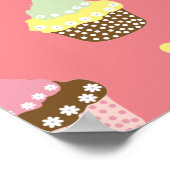 Köstlich dekorierte Geburtstagskuchen Poster (Ecke)