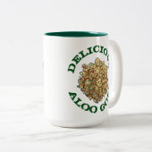 Köstliche Aloo Gobi Indian Food Cauliflower Curry Zweifarbige Tasse (VorderseiteRechts)