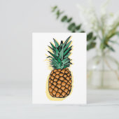 Köstliche Ananas Postkarte (Stehend Vorderseite)