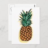 Köstliche Ananas Postkarte (Vorne/Hinten)
