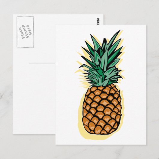 Köstliche Ananas Postkarte (Vorne/Hinten)