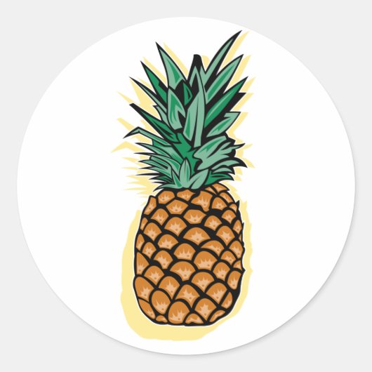 Köstliche Ananas Runder Aufkleber (Vorderseite)