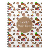 Köstliche Aquarellschokolade Nachspeise Name Notizblock (Vorderseite)