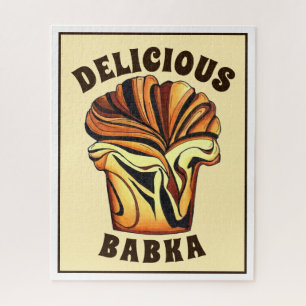 Köstliche Babka Schokolade Brot Loaf Jüdische Bäck Puzzle