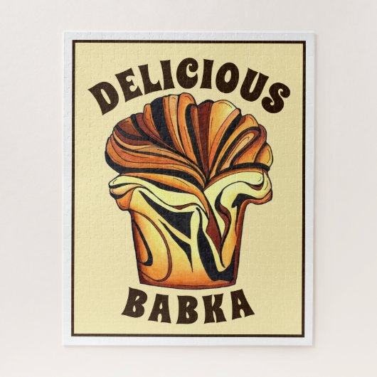 Köstliche Babka Schokolade Brot Loaf Jüdische Bäck Puzzle (Vertikal)