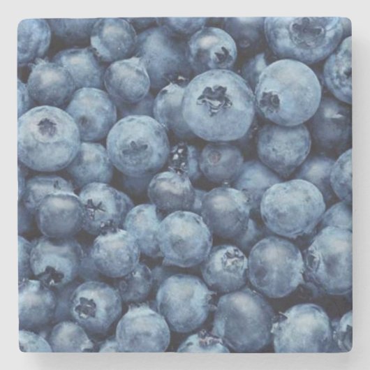 Köstliche Blaubeeren Steinuntersetzer (Vorderseite)