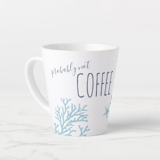 Köstliche Blaumeerkoralle und Octopus Wasserfarbe Milchtasse (Linke Ecke)