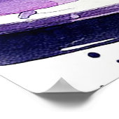 Köstliche Blueberry-Käsekuchen mit Sahne Poster (Ecke)