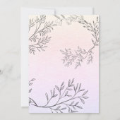 Köstliche BlumenKonturen auf Rosa-18. Einladung (Rückseite)