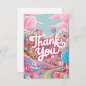 Köstliche Candies Candyland Dankeschön Karte (Vorne/Hinten)