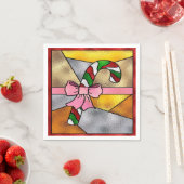 Köstliche Candycane und rosa Bow Serviette (Beispiel)